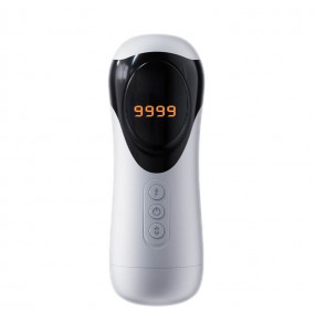 MizzZee - Shadow Warrior-X Retractable Vibrating Voice Masturbator Cup (Chargeable - White)